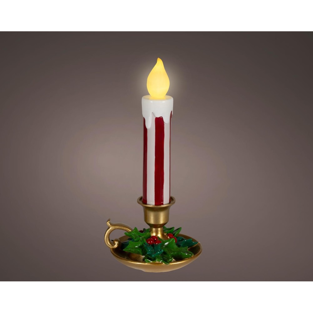 CANDELA CON BASE ORO LED RESINA H.37.5